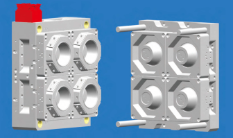 Круглая миска объемом 1250 мл вынимается из четырех форм.