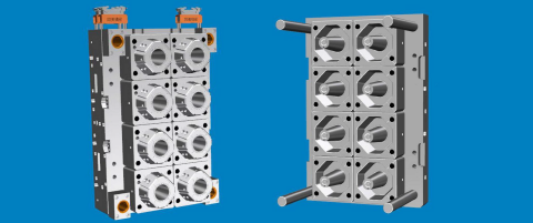 印度尼西亚2024年橡塑展一出八穴650ml奶茶杯模具案例