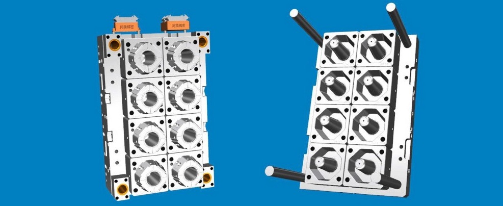 2024上海橡塑展一出八奶茶杯700ml模内贴标模具案例