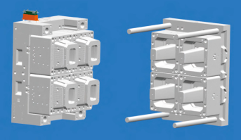 Четыре формы выходят из запечатанной холодильной коробки.