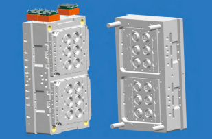 Многофункциональная соединительная крышка на 90 портов. Пресс-форма на 12 гнезд.